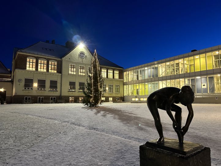 Juletre i skolegården